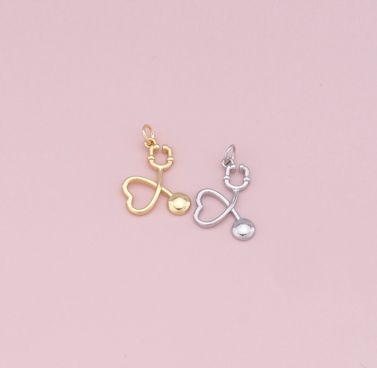 gold stethoscope charm