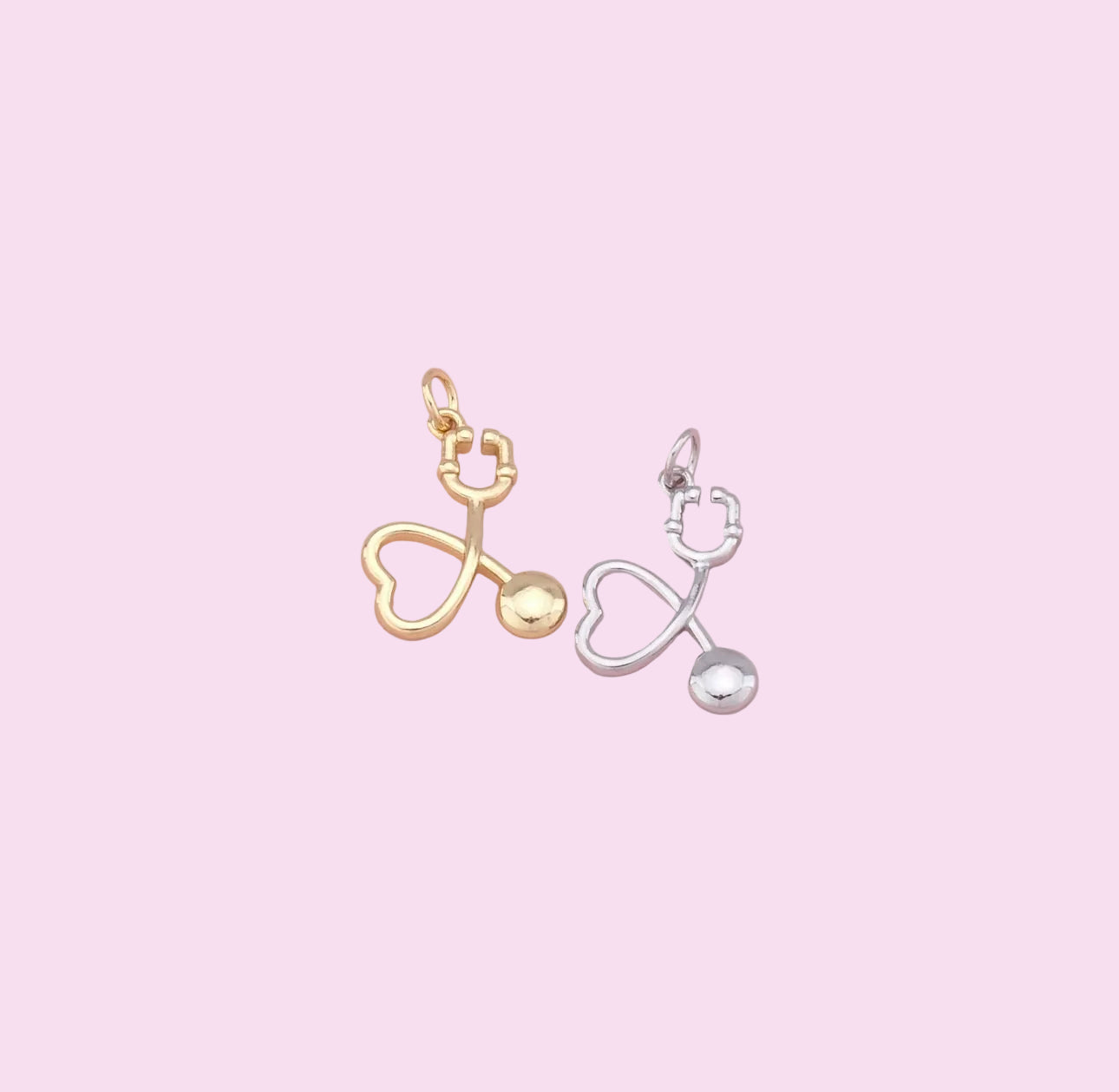 gold stethoscope charm