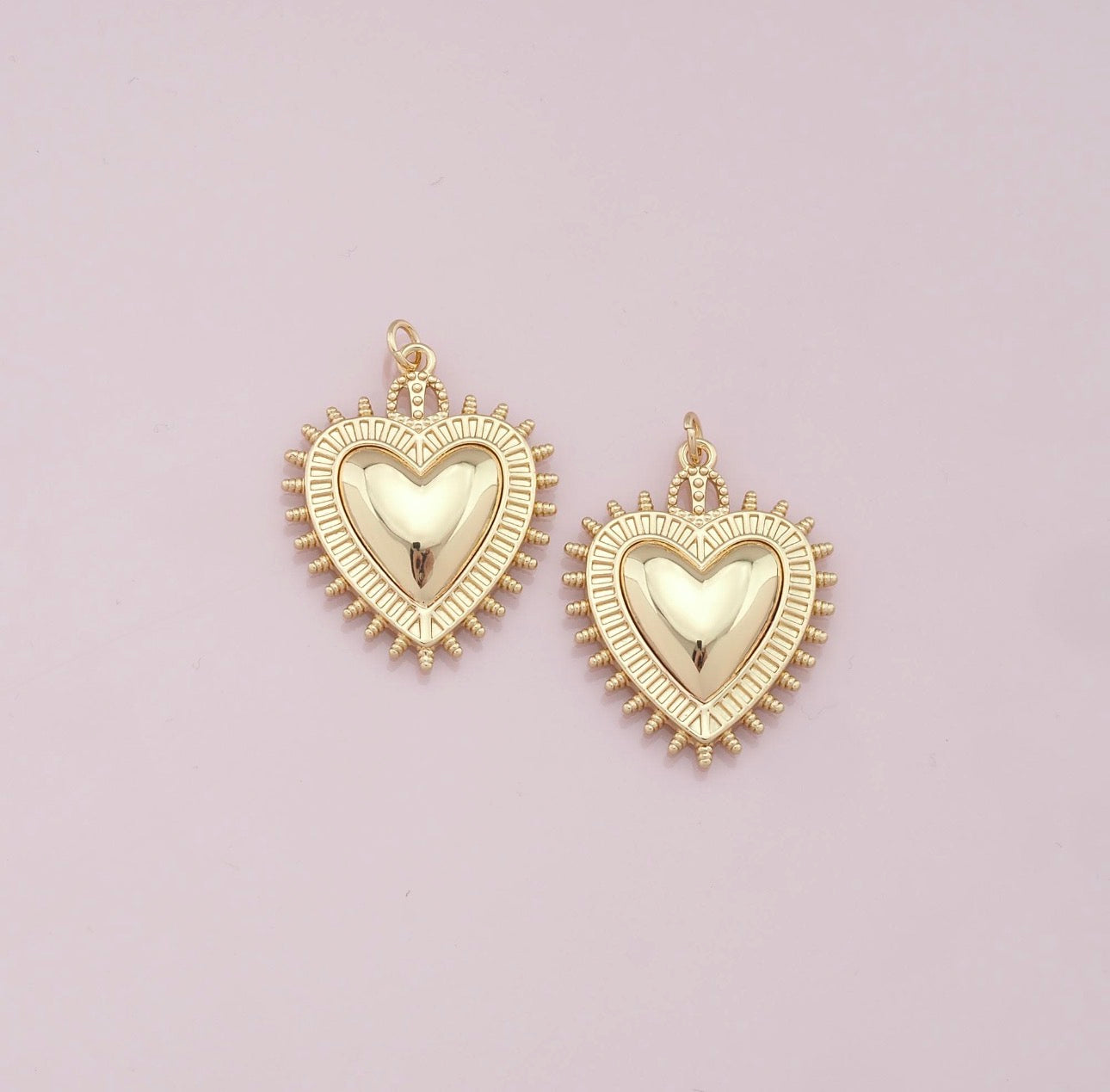 gold big heart charm