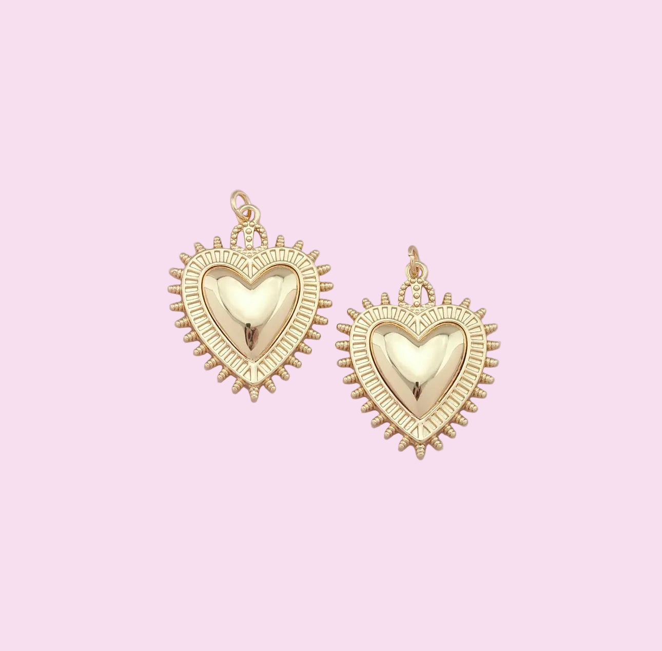 gold big heart charm