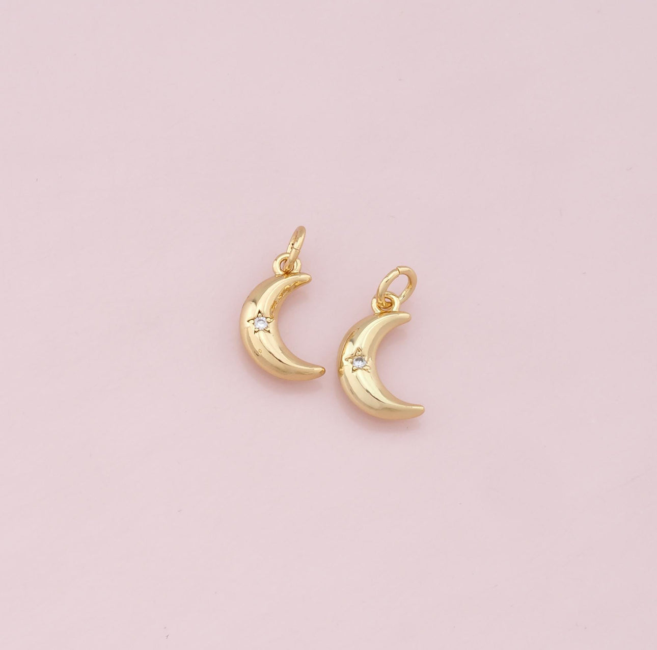 gold moon charm