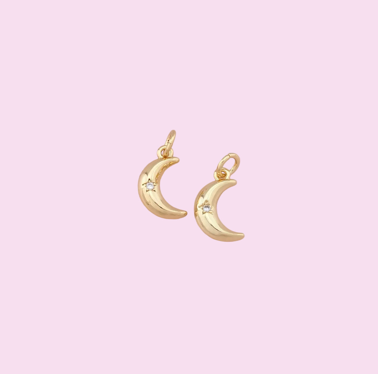 gold moon charm