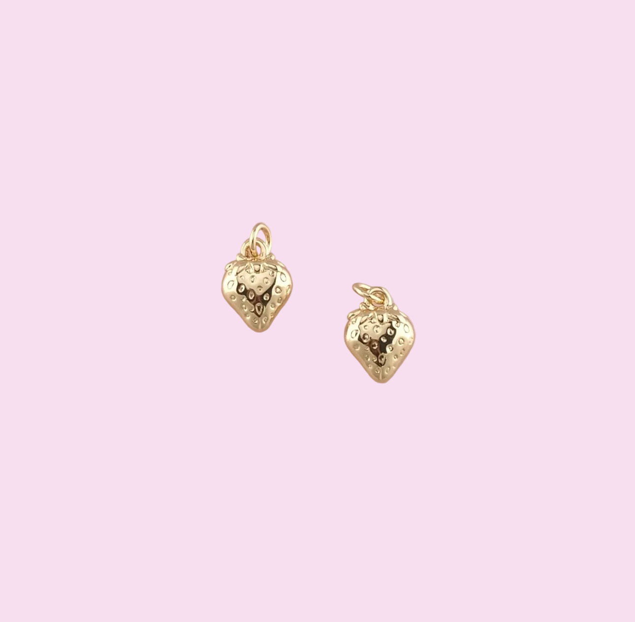 gold strawberry charm