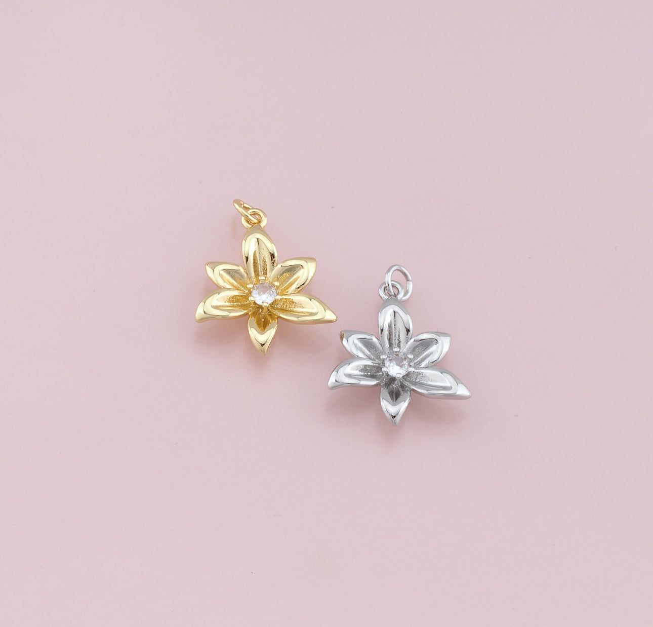gold flower charm