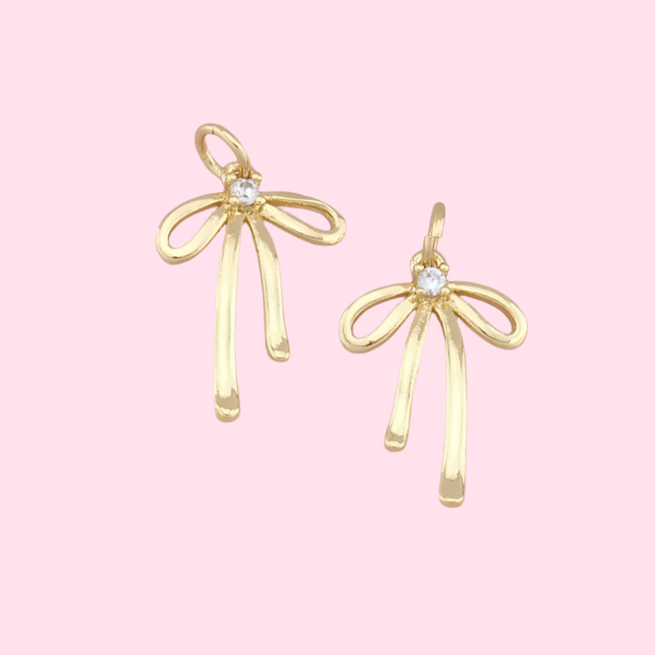 gold bow charm