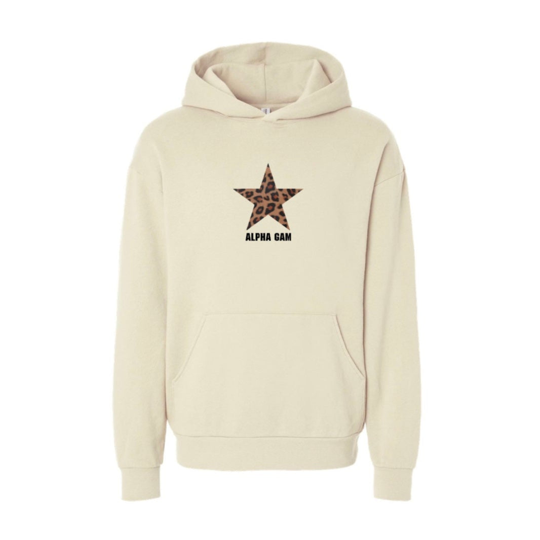 leopard star hoodie