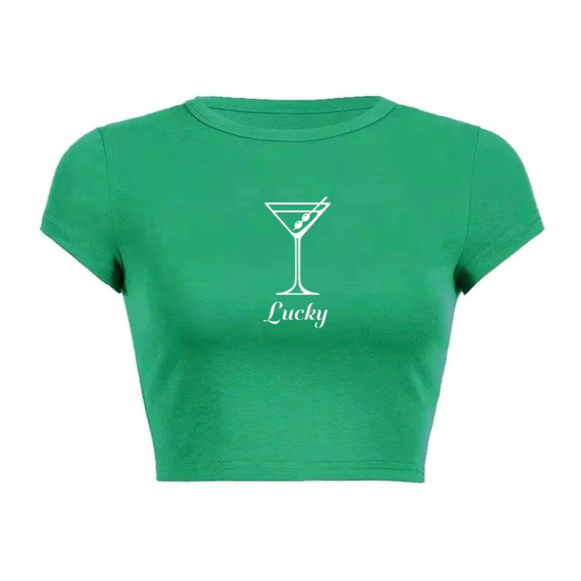 lucky tini green baby tee