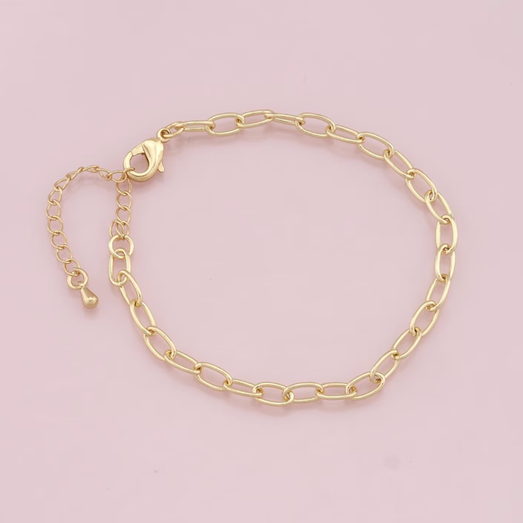 gold oval bracelet