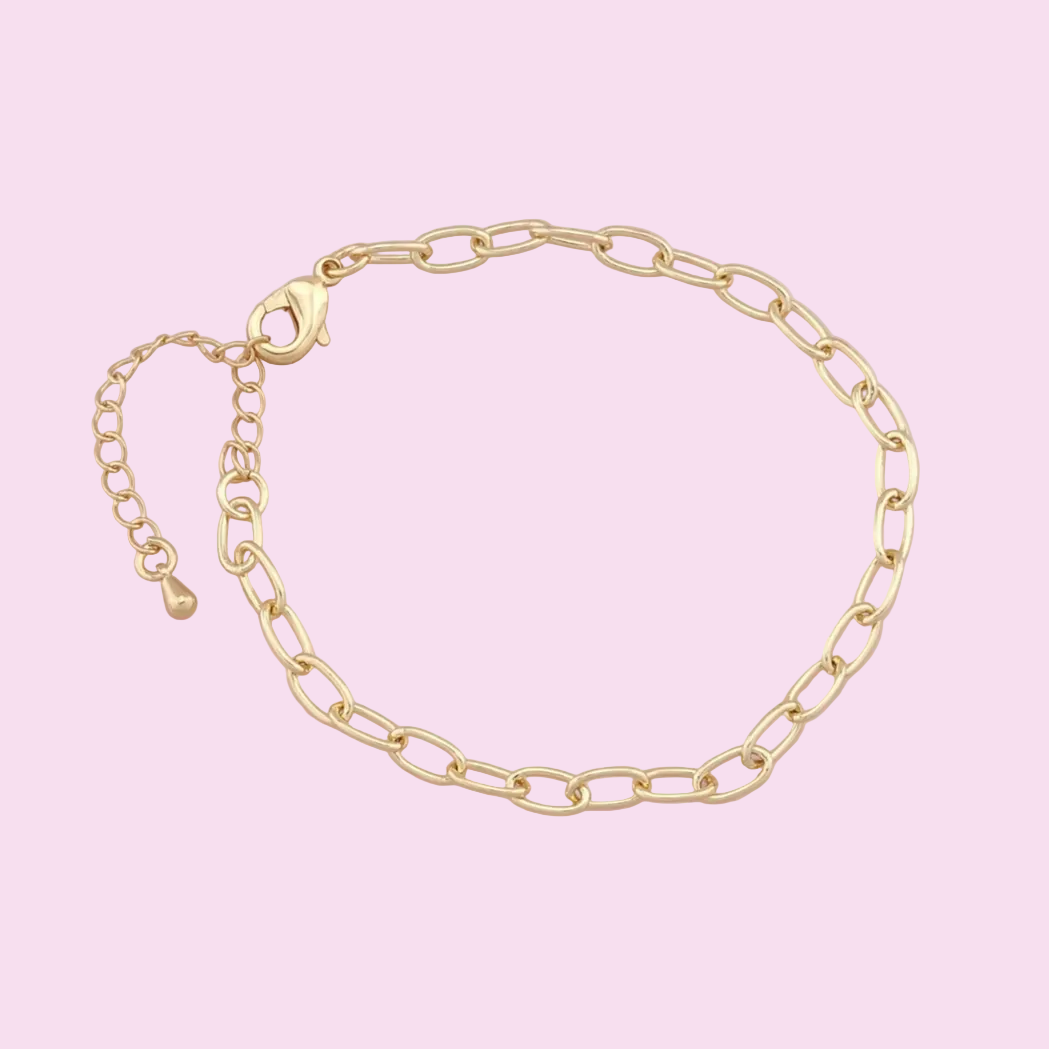 gold oval bracelet