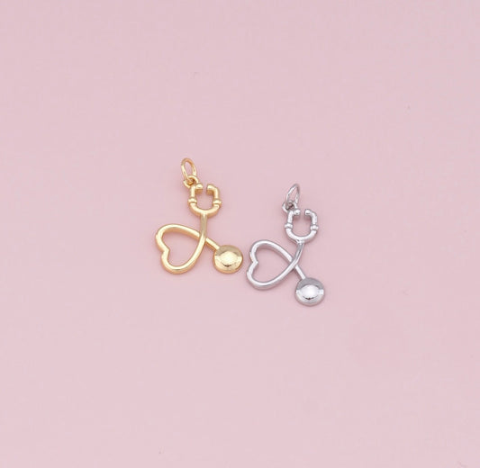 gold stethoscope charm
