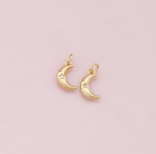 gold moon charm