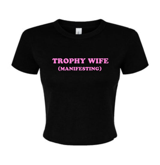 trophy wife cropped tee