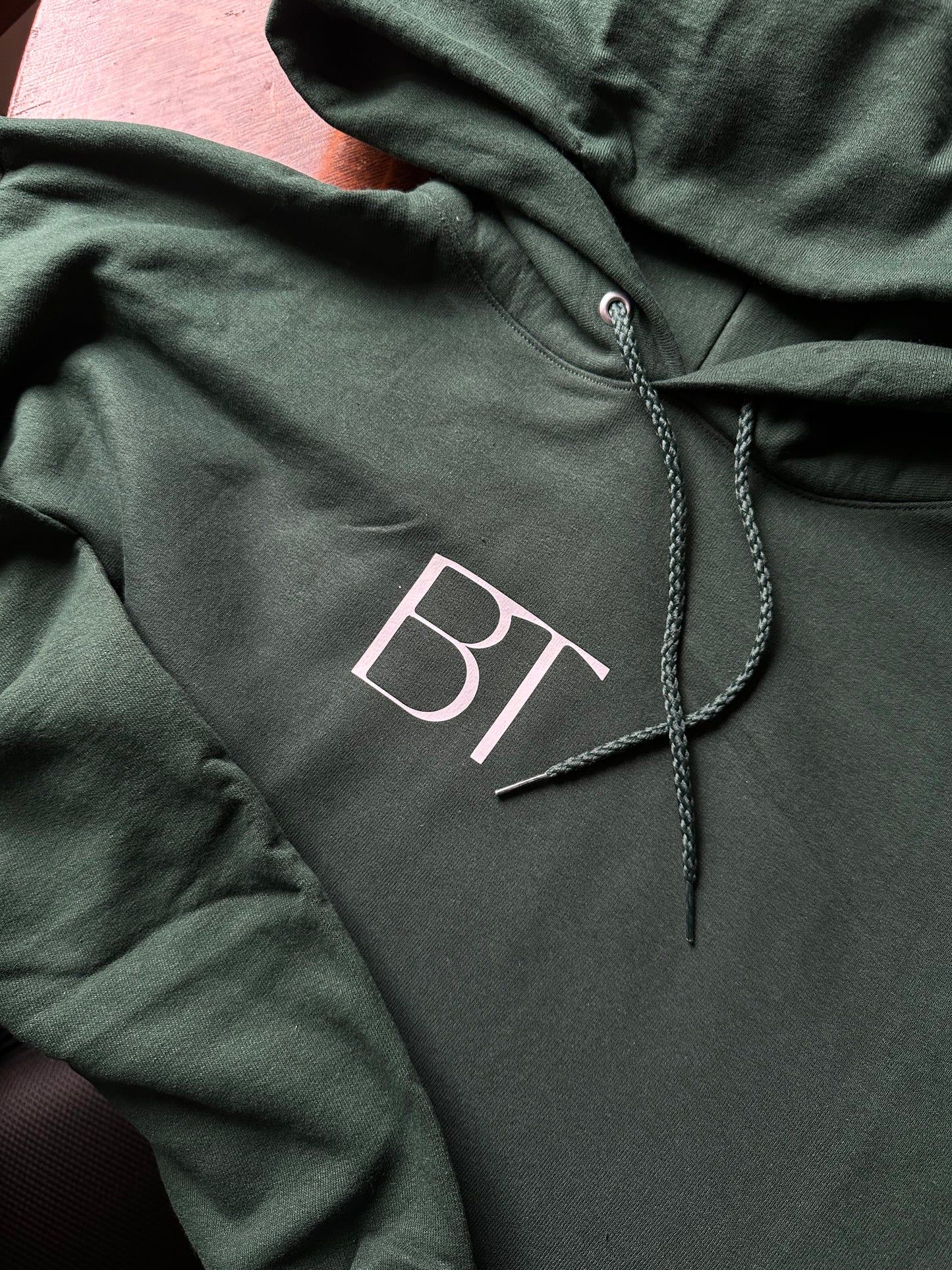 BT dark green hoodie