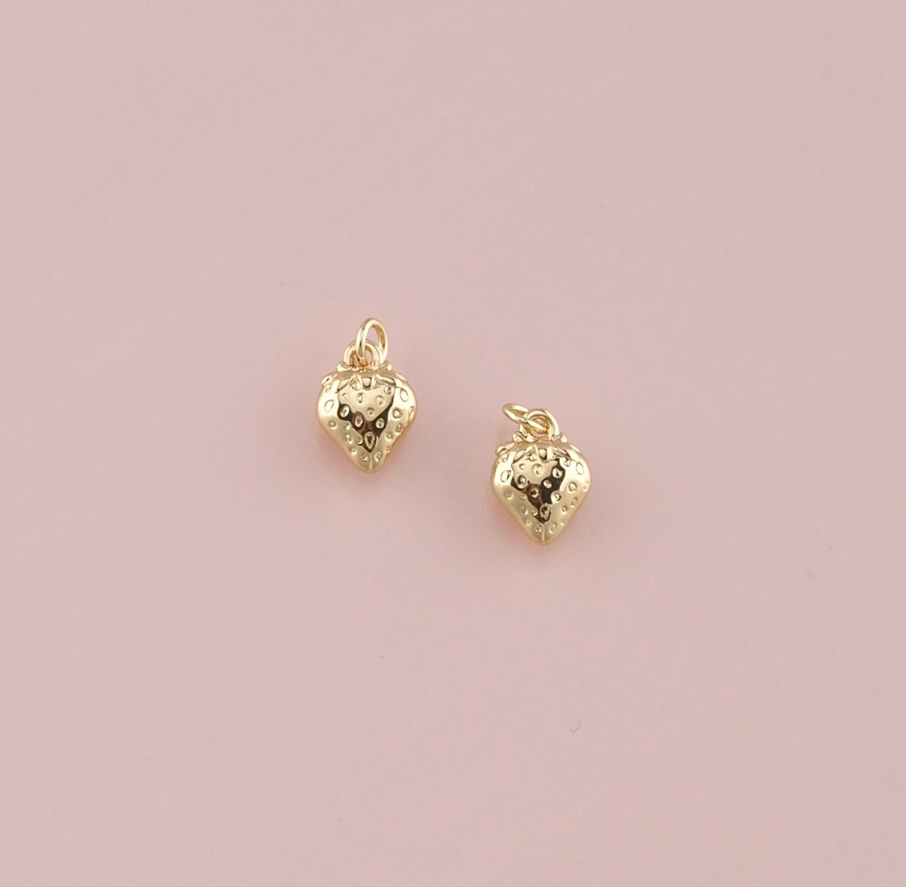 gold strawberry charm