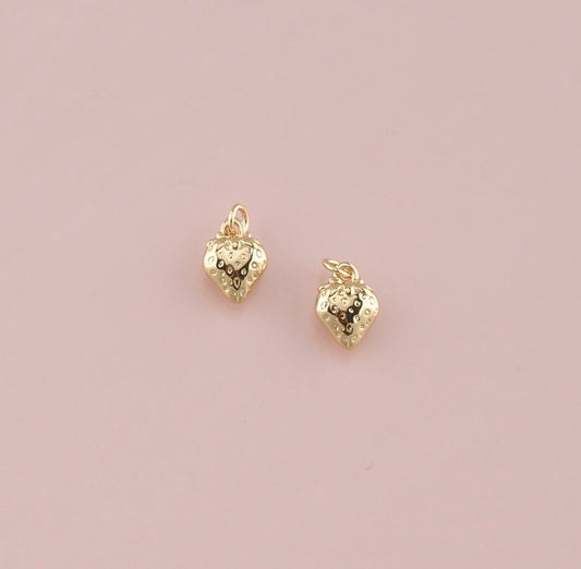 gold strawberry charm