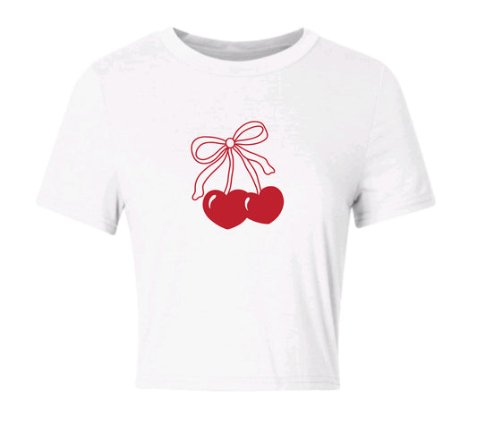 hearts and cherries tee