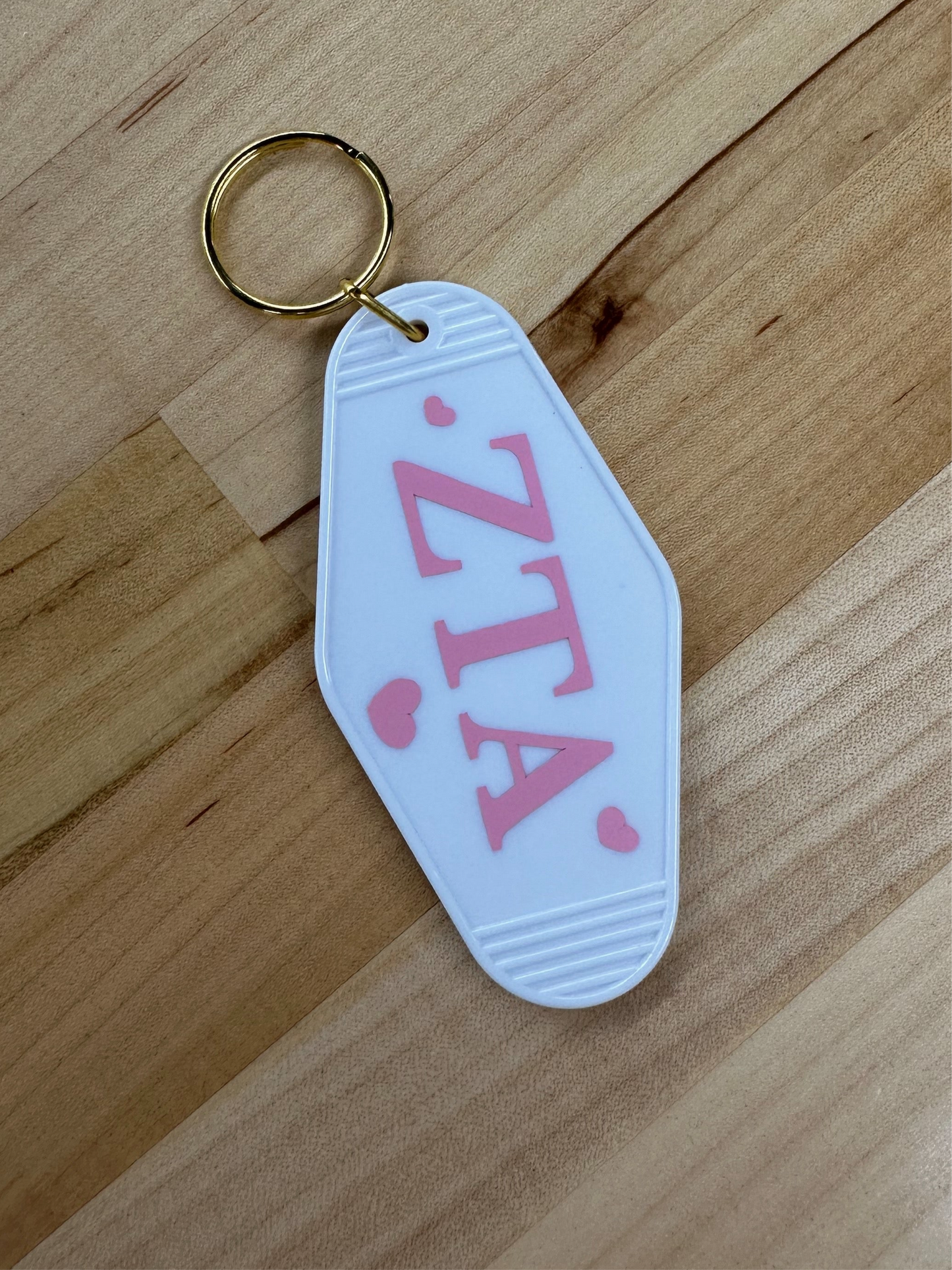 sorority keychain - white