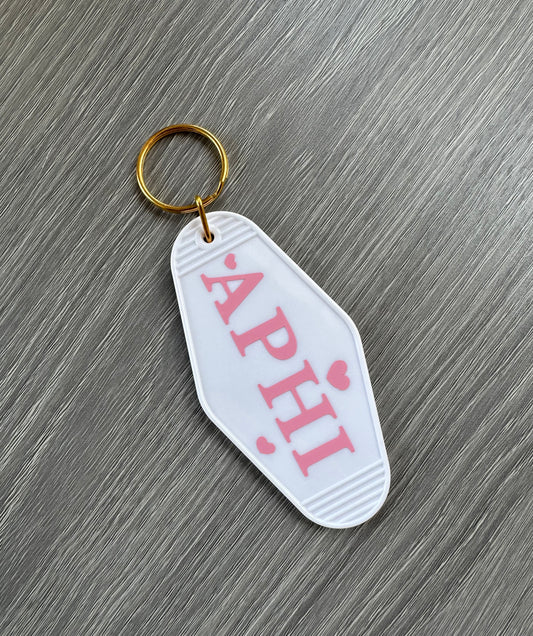 sorority keychain - white