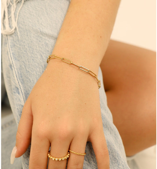 Gold stainless steel bracelet