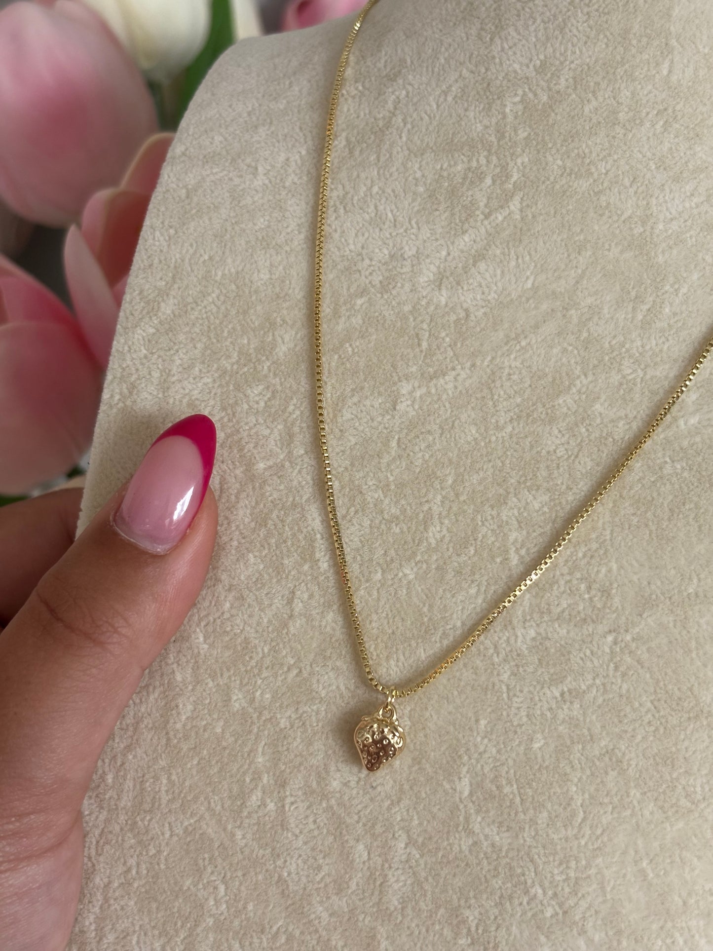 strawberry gold necklace