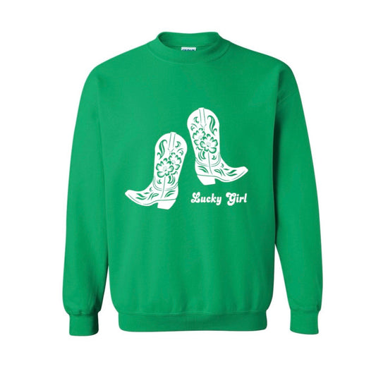 lucky girl crewneck - saint patrick's day collection