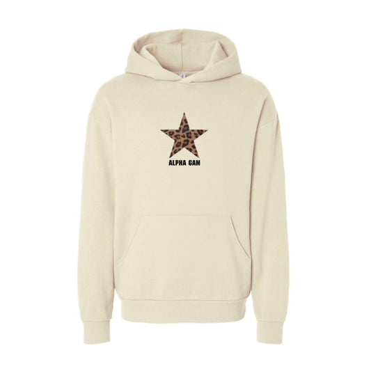 leopard star hoodie