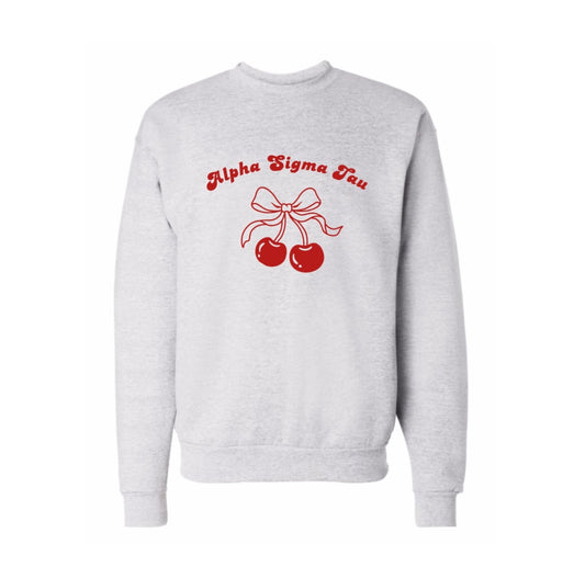 cherry bow crewneck