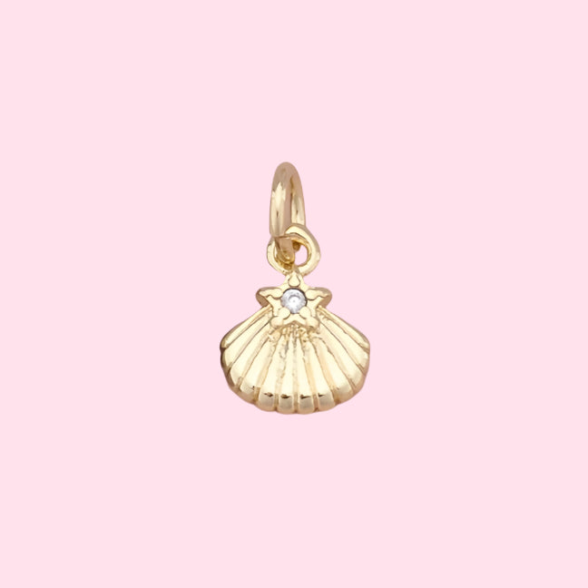 gold shell charm